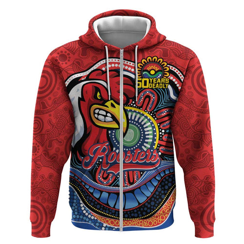 Custom Roosters Honouring First Nations Hoodie NAIDOC 2026 Deadly 50 Years