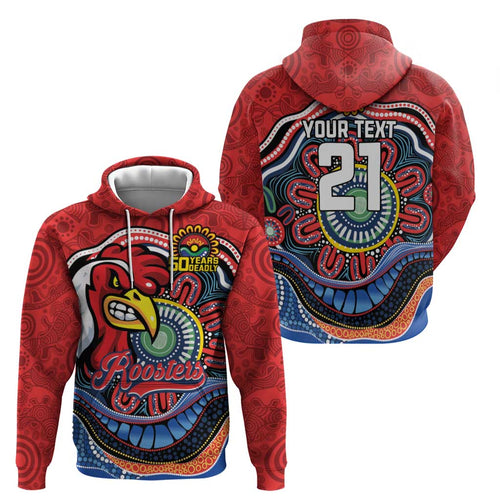 Custom Roosters Honouring First Nations Hoodie NAIDOC 2026 Deadly 50 Years