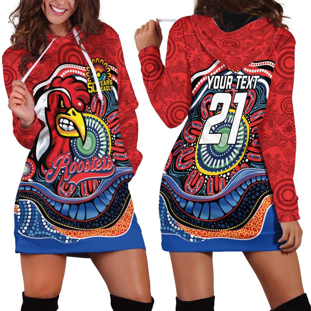 Custom Roosters Honouring First Nations Hoodie Dress NAIDOC 2026 Deadly 50 Years