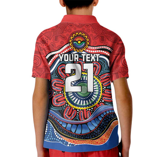 Custom Roosters Honouring First Nations Kid Polo Shirt NAIDOC 2026 Deadly 50 Years