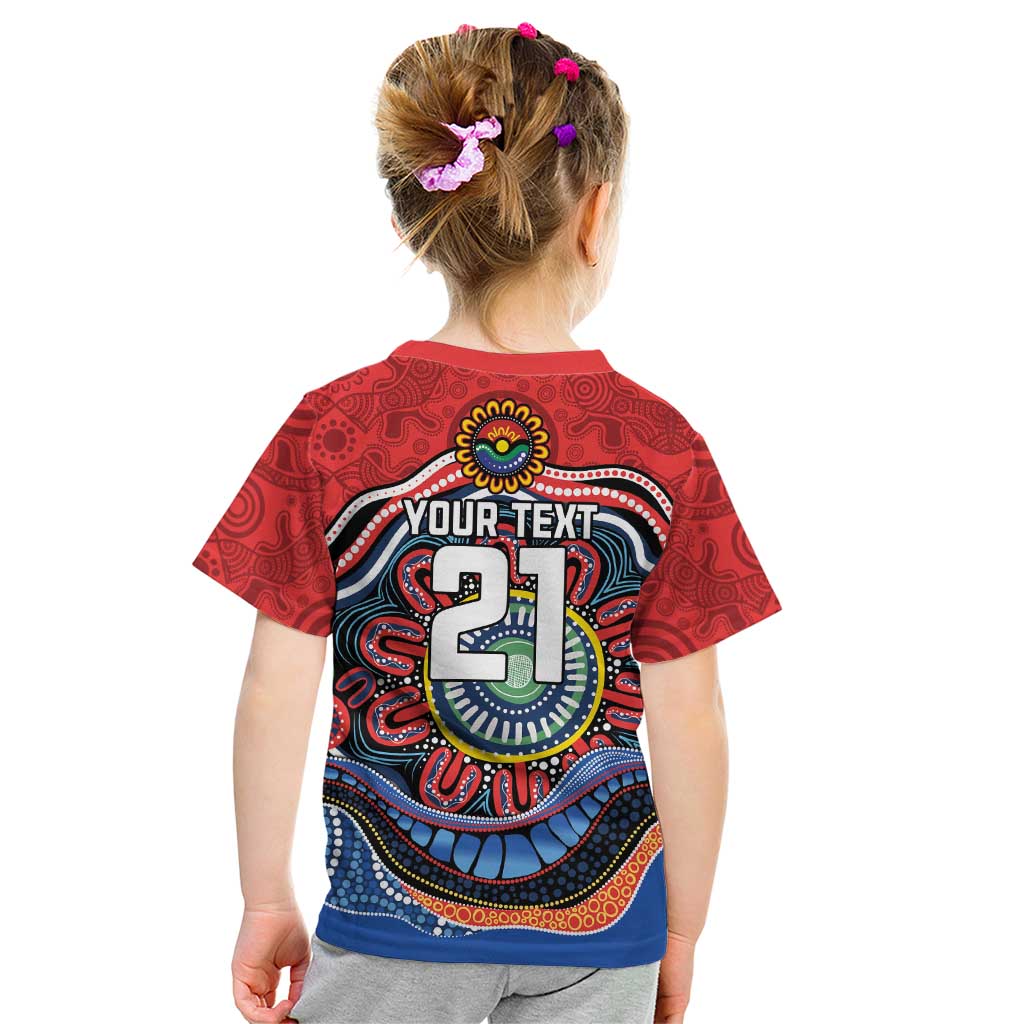 Custom Roosters Honouring First Nations Kid T Shirt NAIDOC 2026 Deadly 50 Years