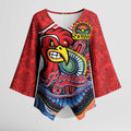 Custom Roosters Honouring First Nations Kimono Sleeve Blouse NAIDOC 2026 Deadly 50 Years