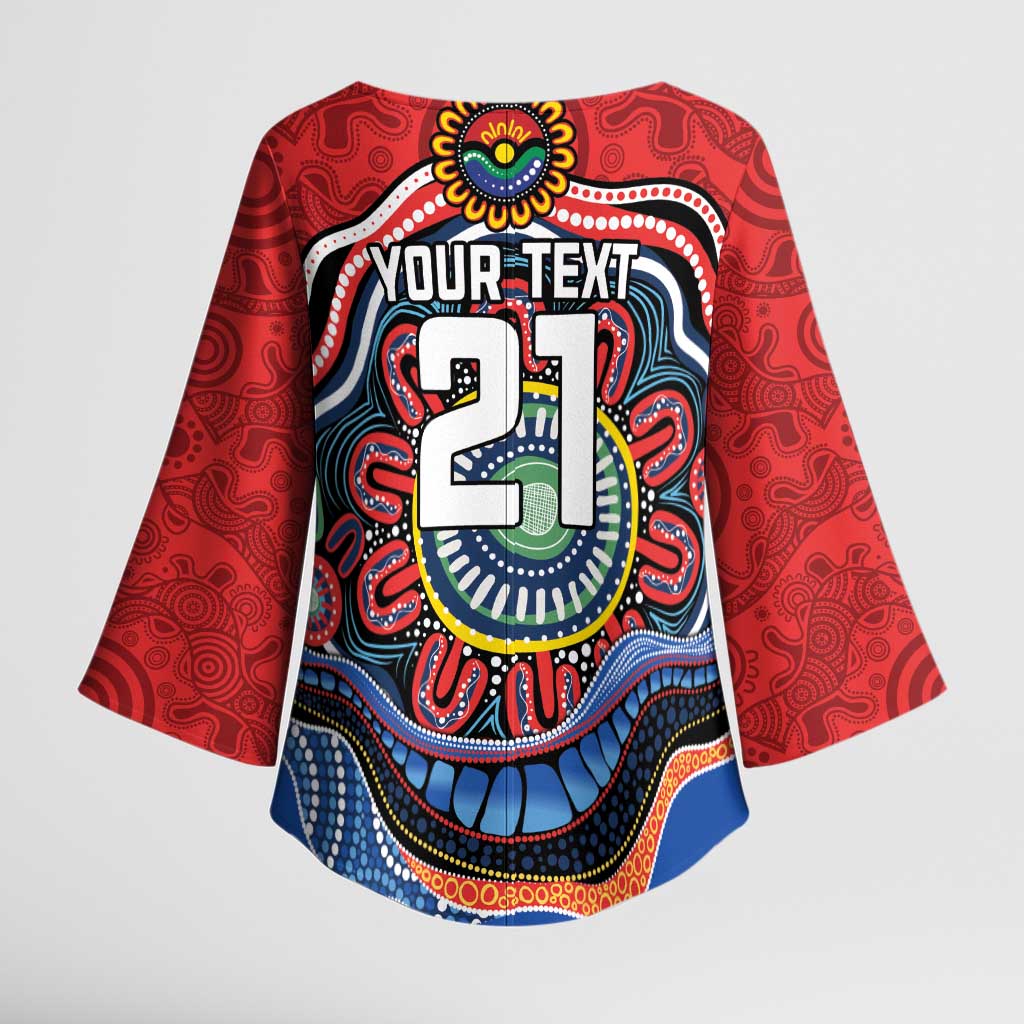 Custom Roosters Honouring First Nations Kimono Sleeve Blouse NAIDOC 2026 Deadly 50 Years