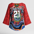 Custom Roosters Honouring First Nations Kimono Sleeve Blouse NAIDOC 2026 Deadly 50 Years