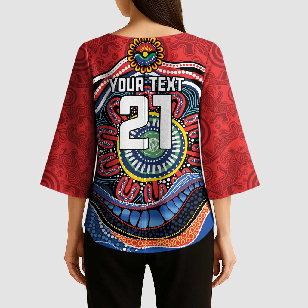 Custom Roosters Honouring First Nations Kimono Sleeve Blouse NAIDOC 2026 Deadly 50 Years