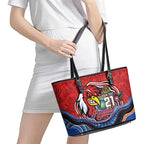 Custom Roosters Honouring First Nations Leather Tote Bag NAIDOC 2026 Deadly 50 Years