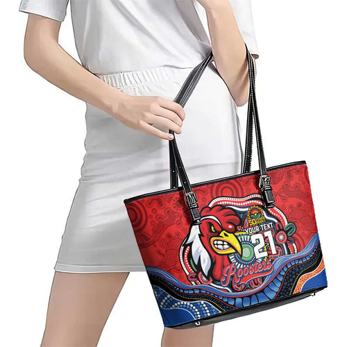 Custom Roosters Honouring First Nations Leather Tote Bag NAIDOC 2026 Deadly 50 Years