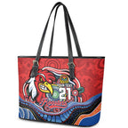 Custom Roosters Honouring First Nations Leather Tote Bag NAIDOC 2026 Deadly 50 Years