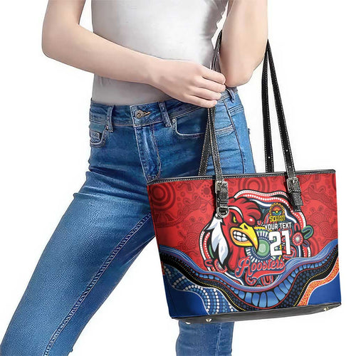 Custom Roosters Honouring First Nations Leather Tote Bag NAIDOC 2026 Deadly 50 Years