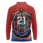 Custom Roosters Honouring First Nations Long Sleeve Polo Shirt NAIDOC 2026 Deadly 50 Years