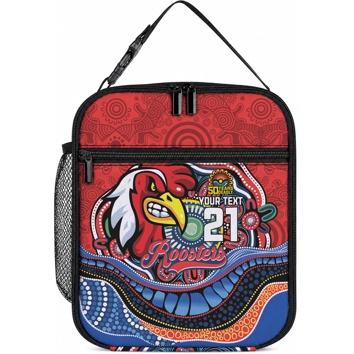 Custom Roosters Honouring First Nations Lunch Bag NAIDOC 2026 Deadly 50 Years