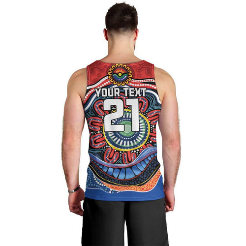 Custom Roosters Honouring First Nations Men Tank Top NAIDOC 2026 Deadly 50 Years