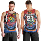 Custom Roosters Honouring First Nations Men Tank Top NAIDOC 2026 Deadly 50 Years