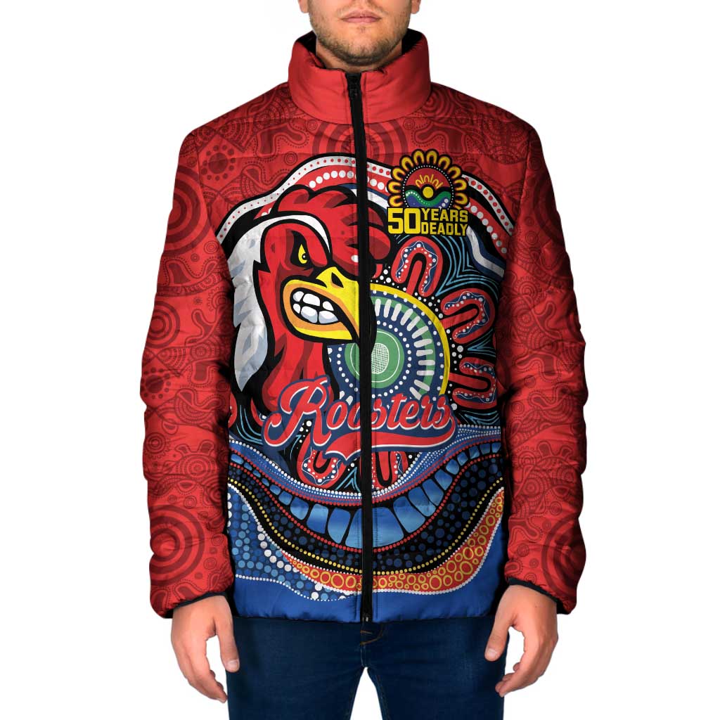 Custom Roosters Honouring First Nations Padded Jacket NAIDOC 2026 Deadly 50 Years