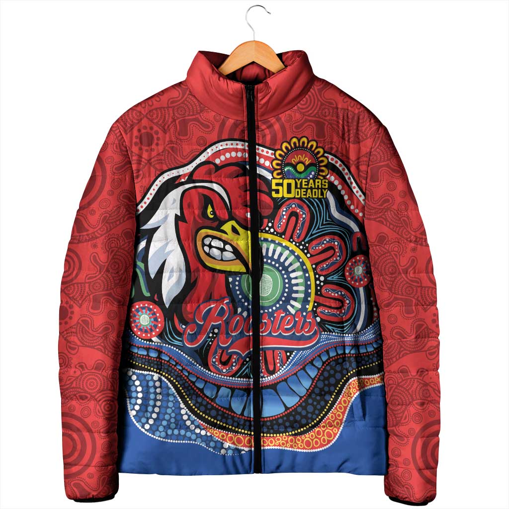 Custom Roosters Honouring First Nations Padded Jacket NAIDOC 2026 Deadly 50 Years