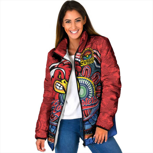 Custom Roosters Honouring First Nations Padded Jacket NAIDOC 2026 Deadly 50 Years