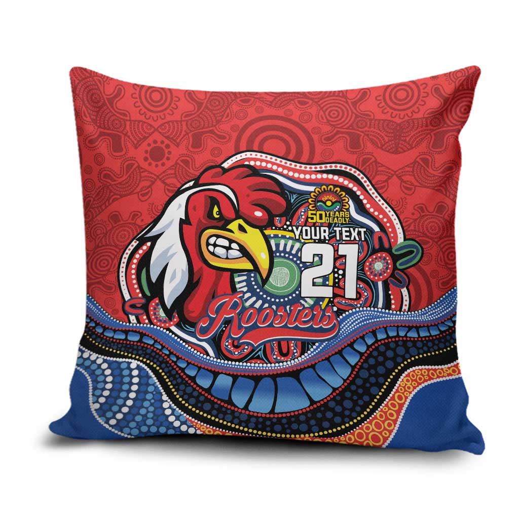 Custom Roosters Honouring First Nations Pillow Cover NAIDOC 2026 Deadly 50 Years