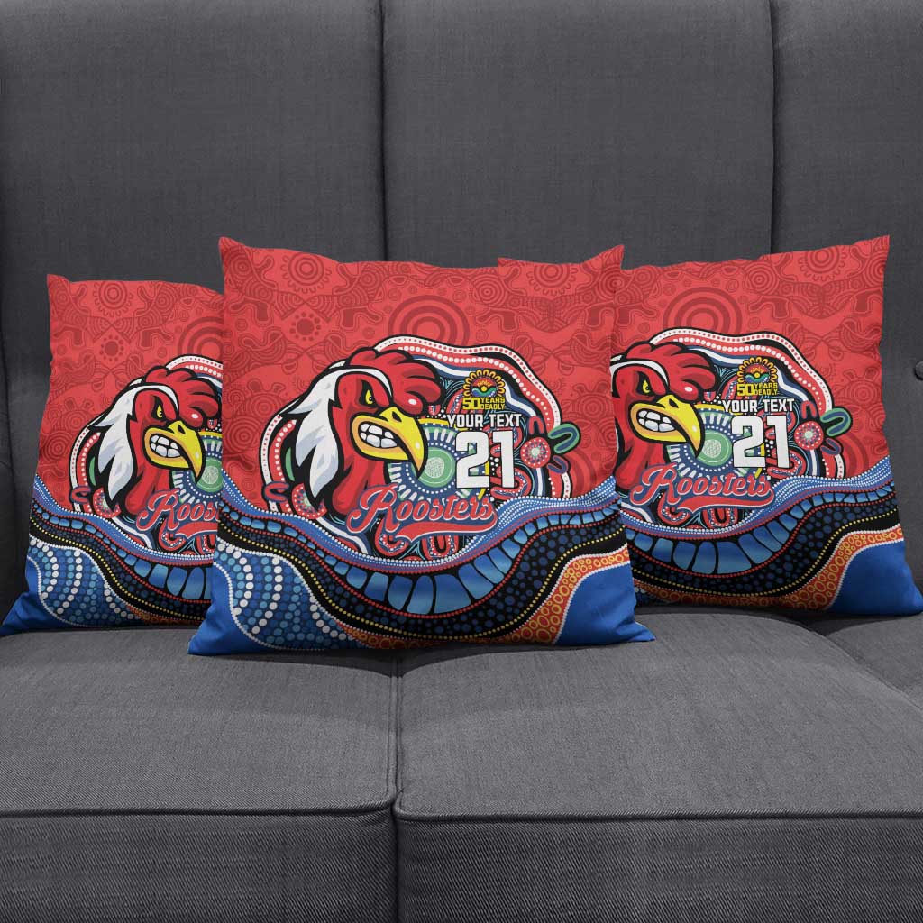 Custom Roosters Honouring First Nations Pillow Cover NAIDOC 2026 Deadly 50 Years