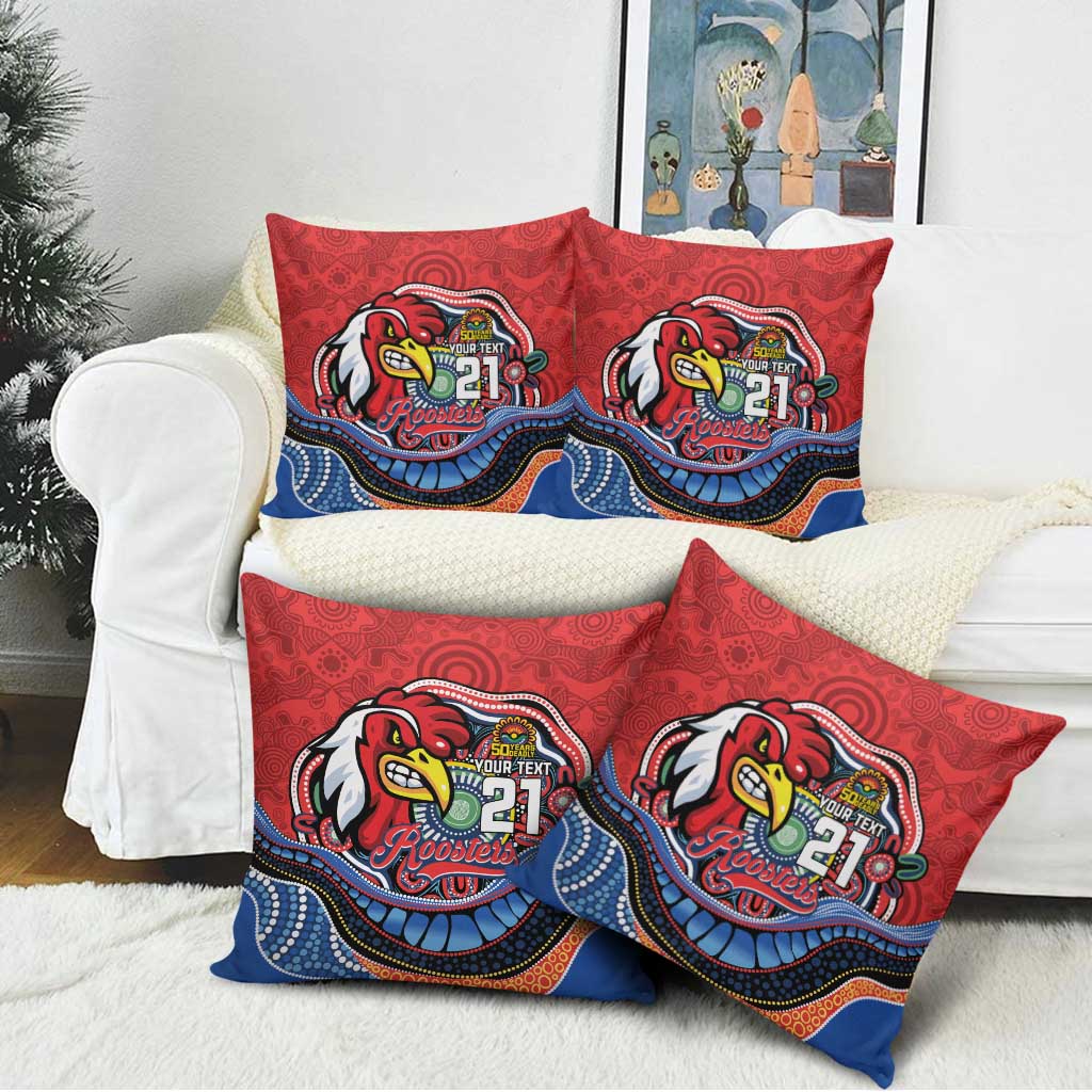 Custom Roosters Honouring First Nations Pillow Cover NAIDOC 2026 Deadly 50 Years