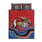 Custom Roosters Honouring First Nations Quilt Bed Set NAIDOC 2026 Deadly 50 Years