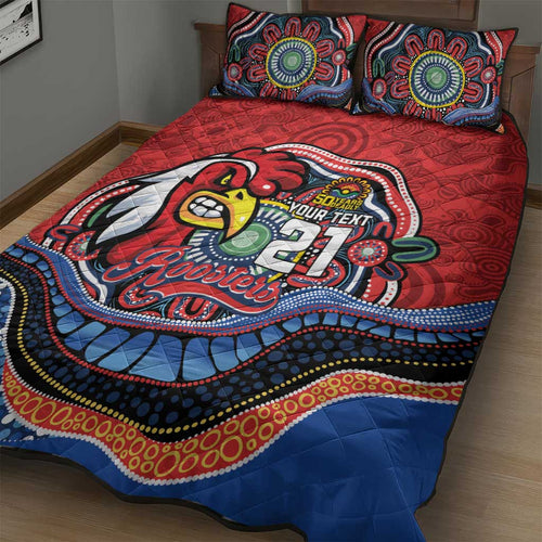 Custom Roosters Honouring First Nations Quilt Bed Set NAIDOC 2026 Deadly 50 Years