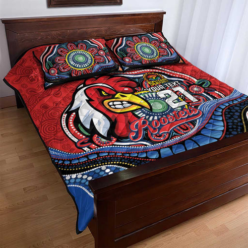 Custom Roosters Honouring First Nations Quilt Bed Set NAIDOC 2026 Deadly 50 Years
