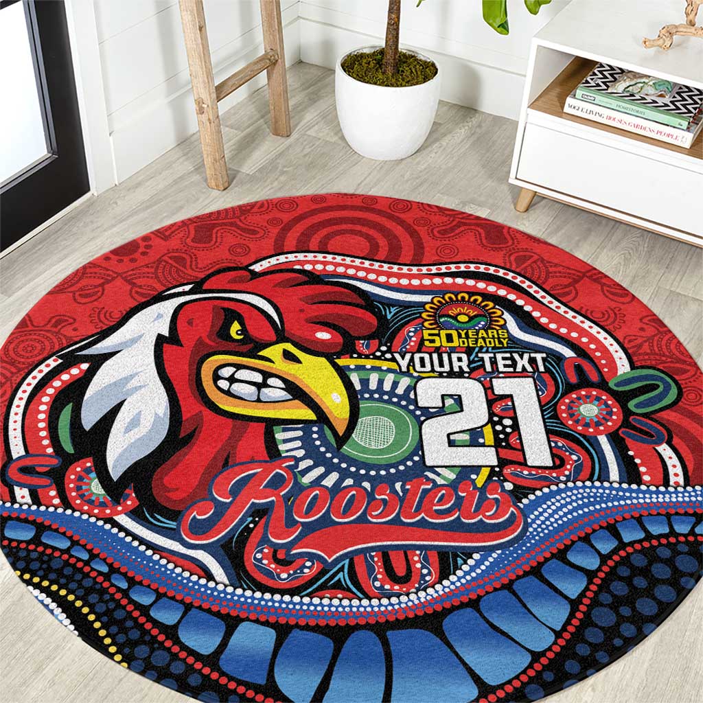 Custom Roosters Honouring First Nations Round Carpet NAIDOC 2026 Deadly 50 Years