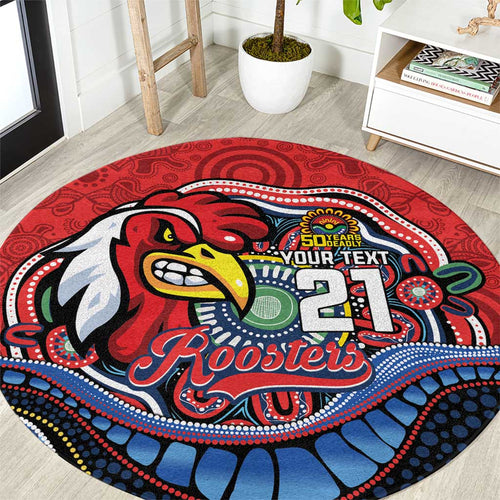 Custom Roosters Honouring First Nations Round Carpet NAIDOC 2026 Deadly 50 Years