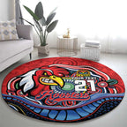 Custom Roosters Honouring First Nations Round Carpet NAIDOC 2026 Deadly 50 Years