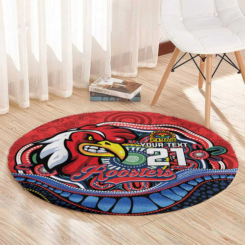 Custom Roosters Honouring First Nations Round Carpet NAIDOC 2026 Deadly 50 Years