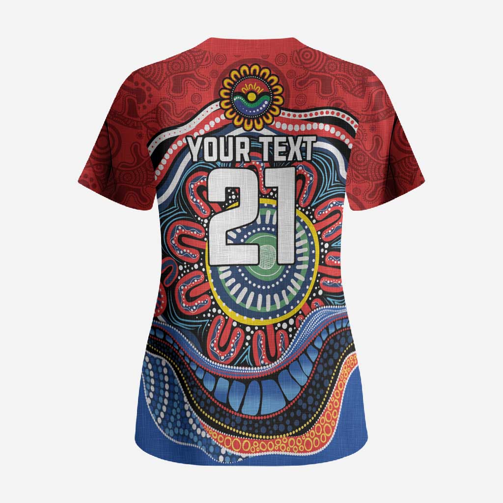 Custom Roosters Honouring First Nations Scrub Top NAIDOC 2026 Deadly 50 Years