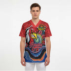 Custom Roosters Honouring First Nations Scrub Top NAIDOC 2026 Deadly 50 Years