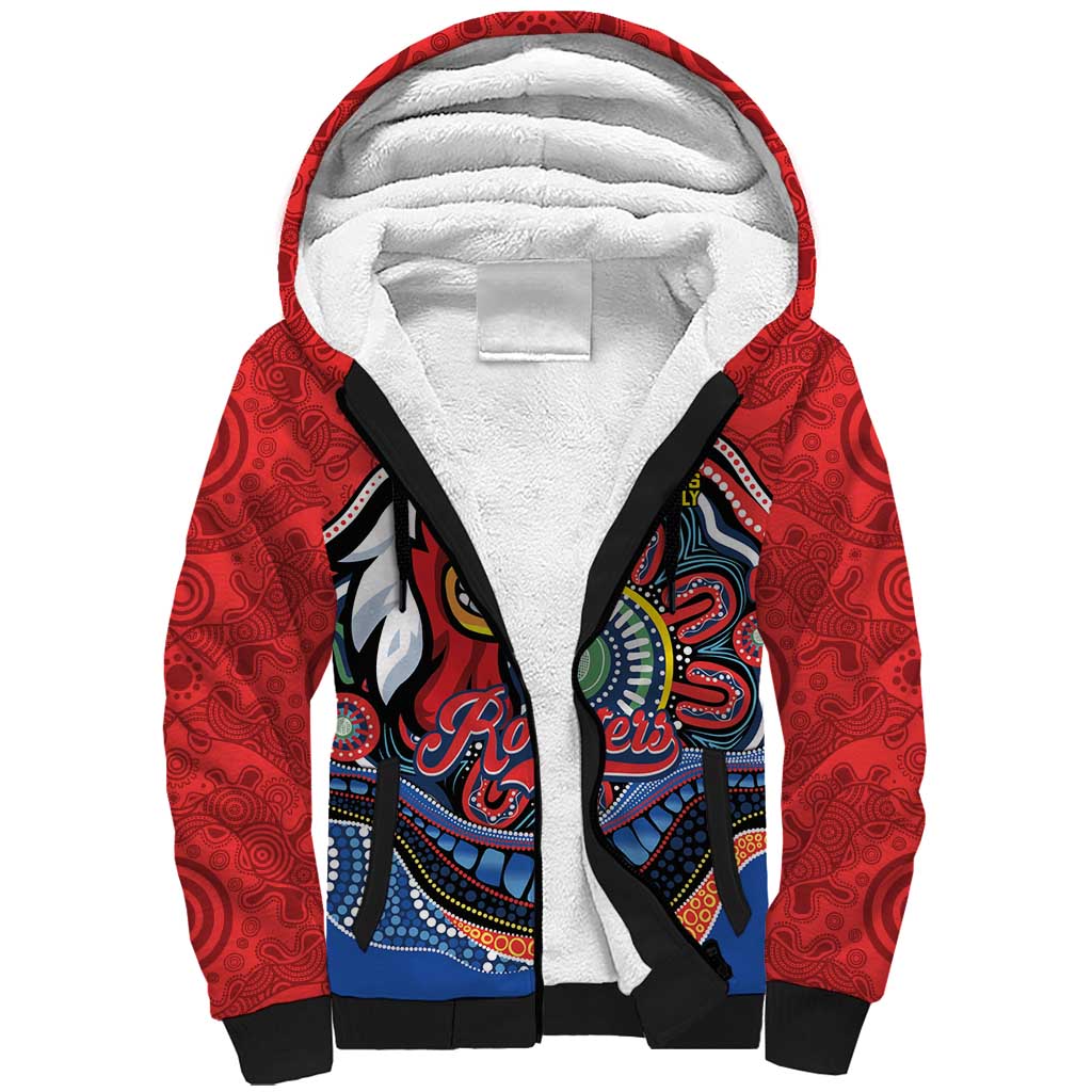 Custom Roosters Honouring First Nations Sherpa Hoodie NAIDOC 2026 Deadly 50 Years