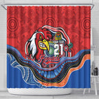 Custom Roosters Honouring First Nations Shower Curtain NAIDOC 2026 Deadly 50 Years
