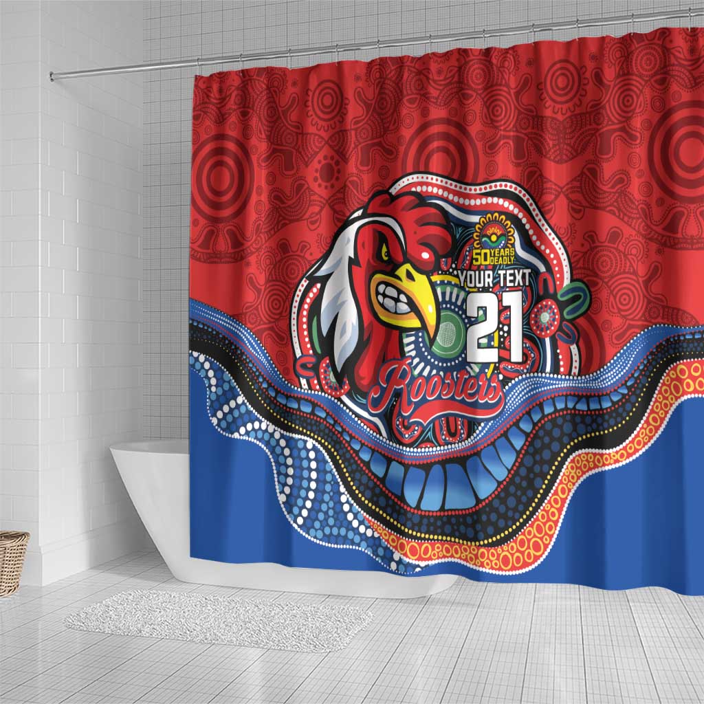 Custom Roosters Honouring First Nations Shower Curtain NAIDOC 2026 Deadly 50 Years