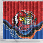 Custom Roosters Honouring First Nations Shower Curtain NAIDOC 2026 Deadly 50 Years