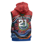 Custom Roosters Honouring First Nations Sleeveless Hoodie NAIDOC 2026 Deadly 50 Years