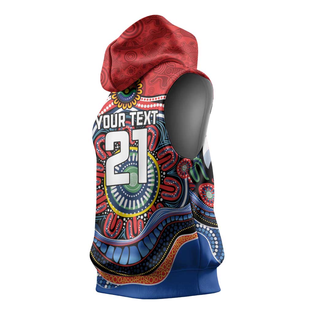 Custom Roosters Honouring First Nations Sleeveless Hoodie NAIDOC 2026 Deadly 50 Years