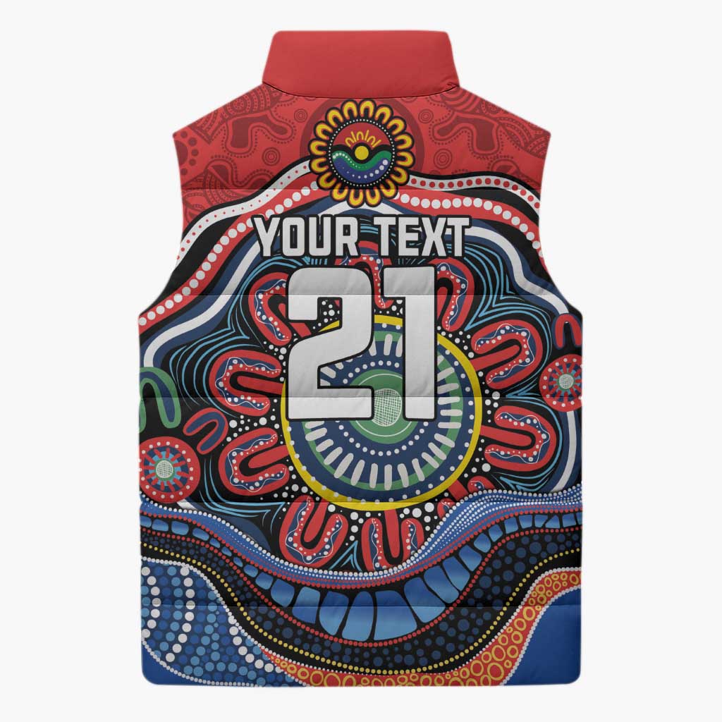 Custom Roosters Honouring First Nations Sleeveless Puffer Jacket NAIDOC 2026 Deadly 50 Years