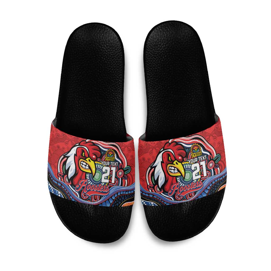 Custom Roosters Honouring First Nations Slide Sandals NAIDOC 2026 Deadly 50 Years