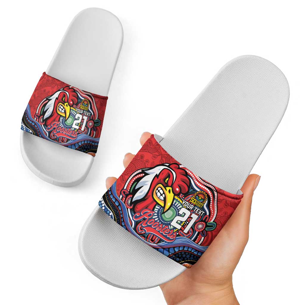 Custom Roosters Honouring First Nations Slide Sandals NAIDOC 2026 Deadly 50 Years