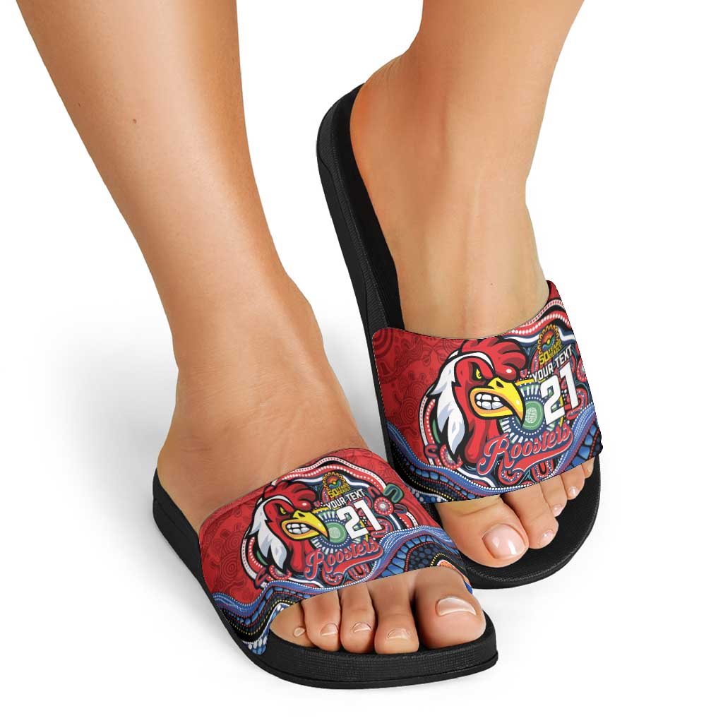 Custom Roosters Honouring First Nations Slide Sandals NAIDOC 2026 Deadly 50 Years