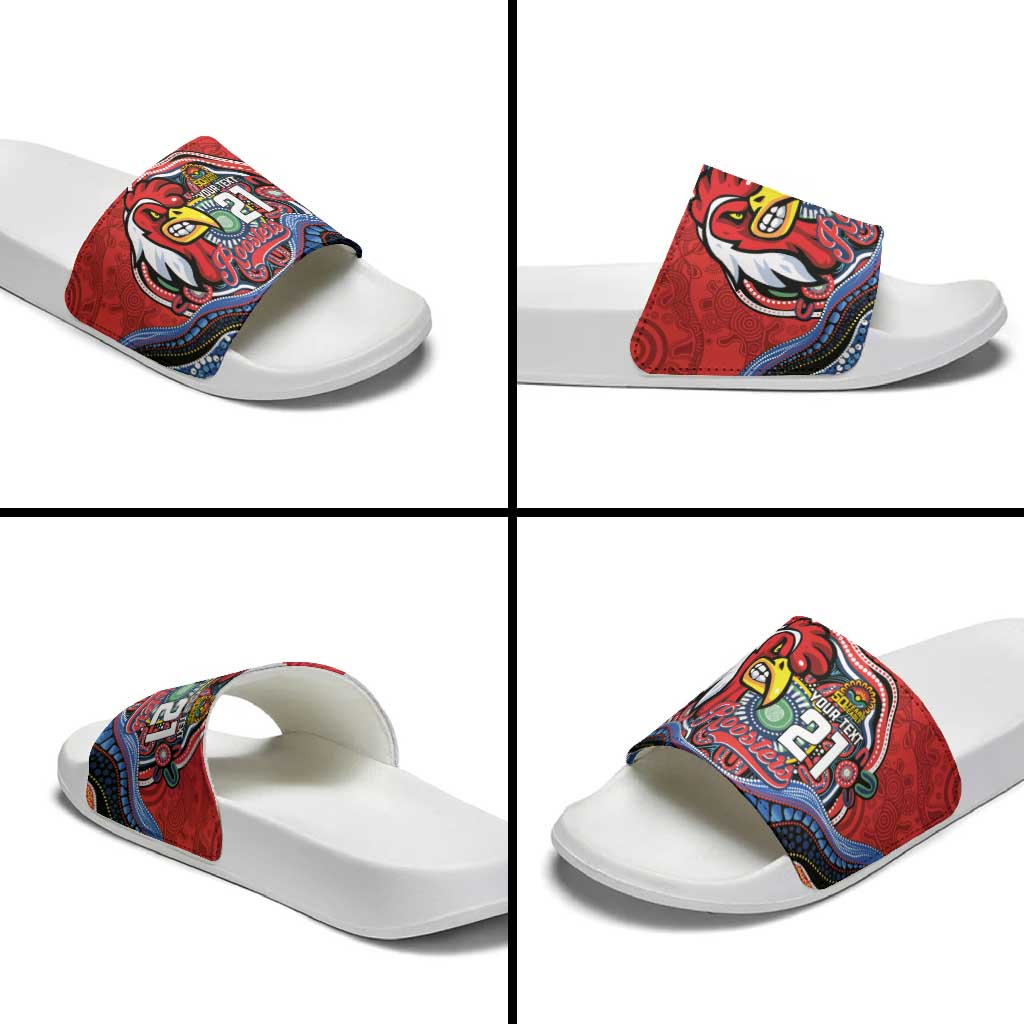 Custom Roosters Honouring First Nations Slide Sandals NAIDOC 2026 Deadly 50 Years