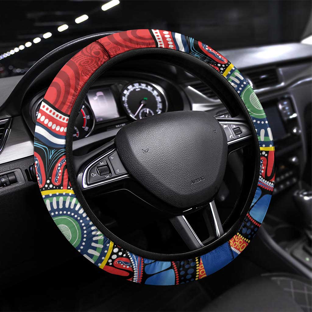 Roosters Honouring First Nations Steering Wheel Cover NAIDOC 2026 Deadly 50 Years