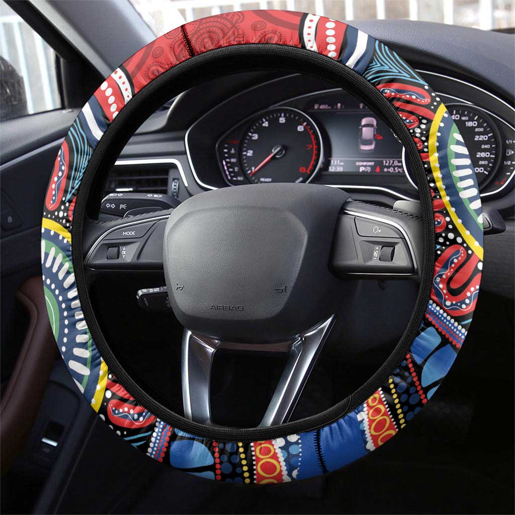 Roosters Honouring First Nations Steering Wheel Cover NAIDOC 2026 Deadly 50 Years