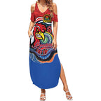 Custom Roosters Honouring First Nations Summer Maxi Dress NAIDOC 2026 Deadly 50 Years