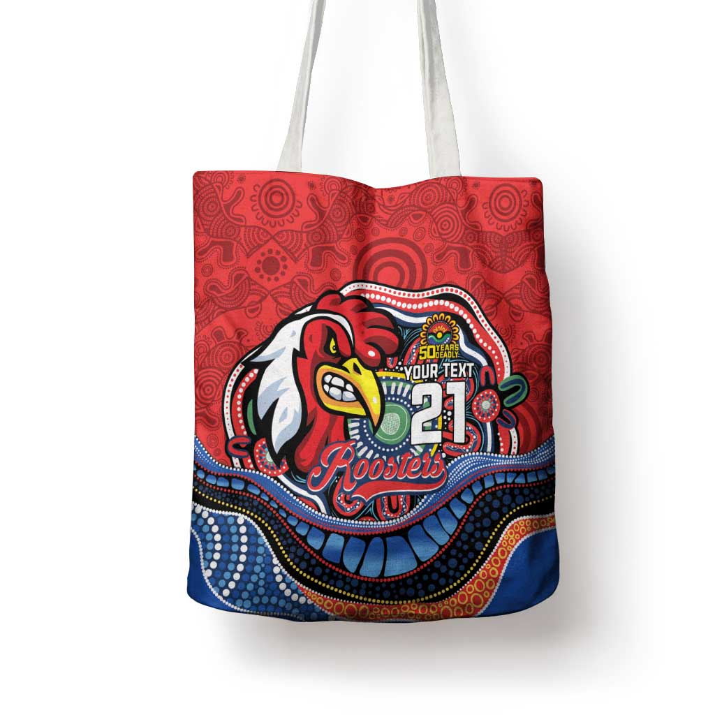 Custom Roosters Honouring First Nations Tote Bag NAIDOC 2026 Deadly 50 Years