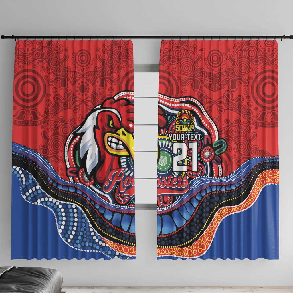 Custom Roosters Honouring First Nations Window Curtain NAIDOC 2026 Deadly 50 Years
