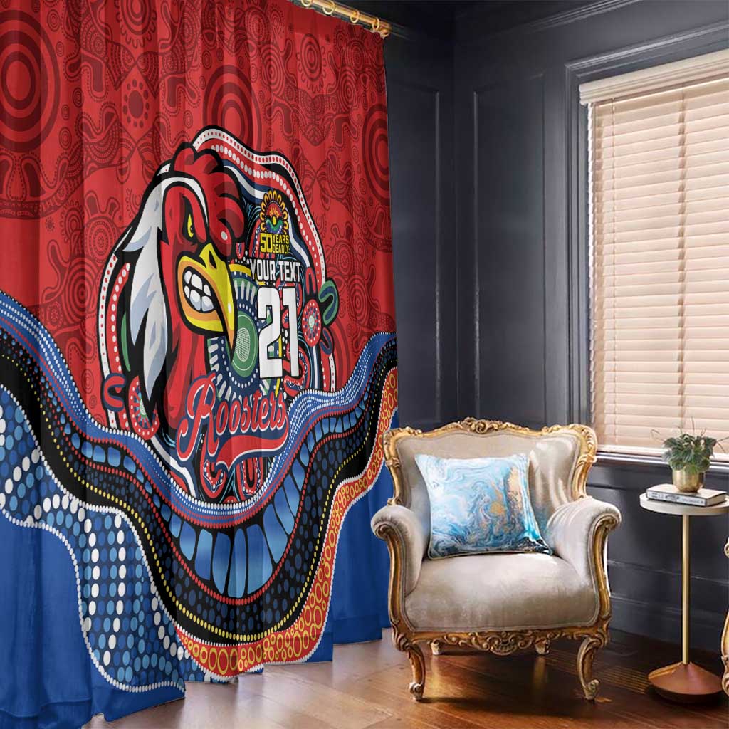 Custom Roosters Honouring First Nations Window Curtain NAIDOC 2026 Deadly 50 Years