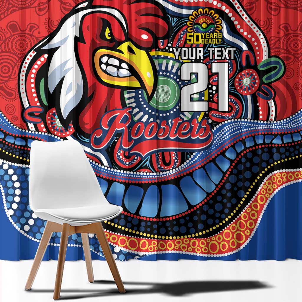 Custom Roosters Honouring First Nations Window Curtain NAIDOC 2026 Deadly 50 Years